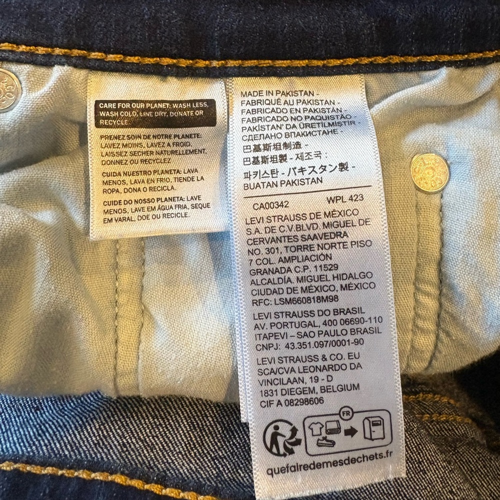 Levi's 724 High Rise Slim Straight Jeans Cast Shadows Dark Wash 31 - Picture 12 of 13